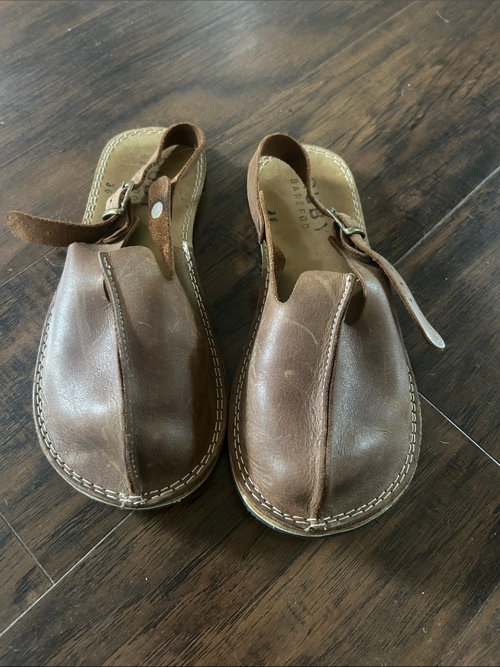 Brown Leather Women's Ruby Barefoot Sandals